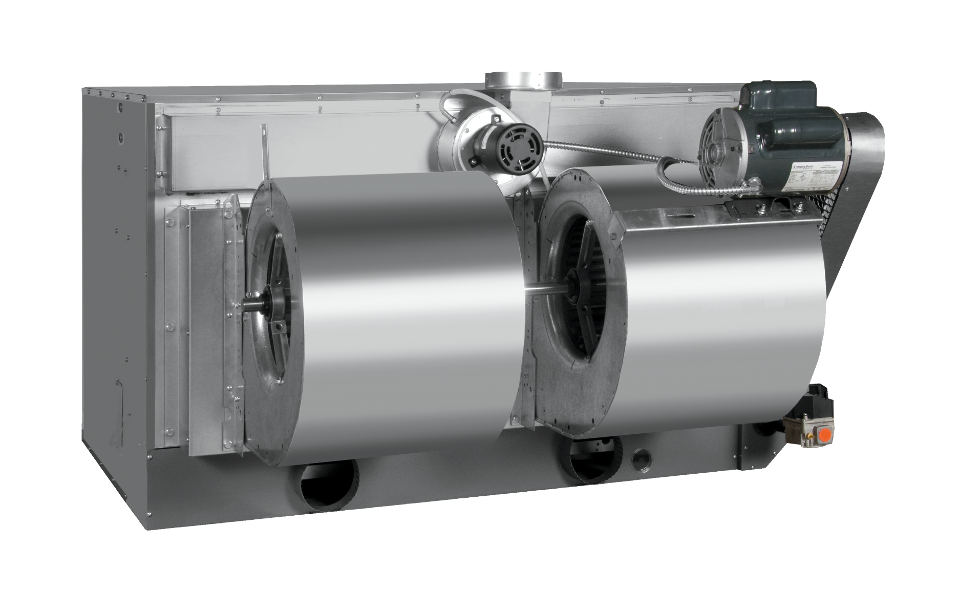 Model BSC 300 gas-fired separated combustion tubular unit heater_back of unit