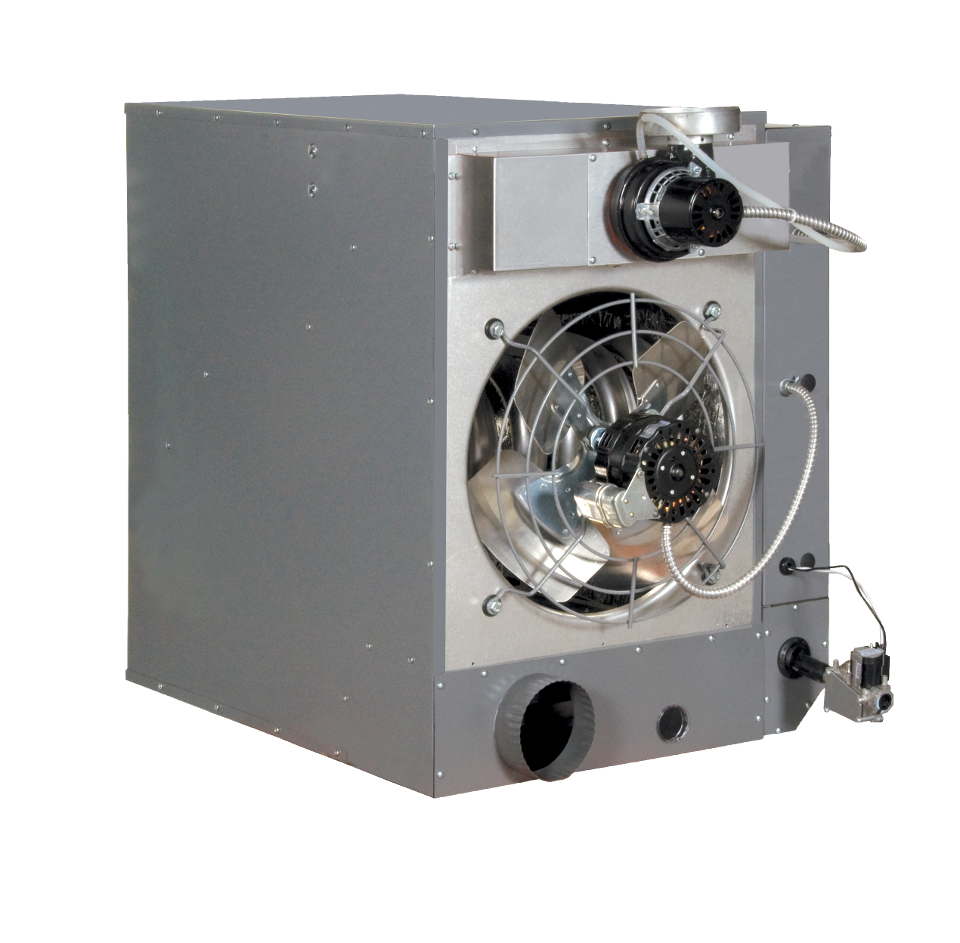 Model BSF 100 gas-fired separated combustion tubular unit heater_back of unit