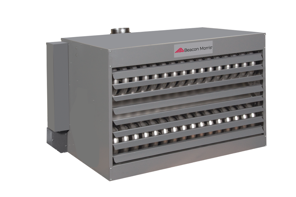 Model BSC 300 gas-fired separated combustion tubular unit heater_front of unit