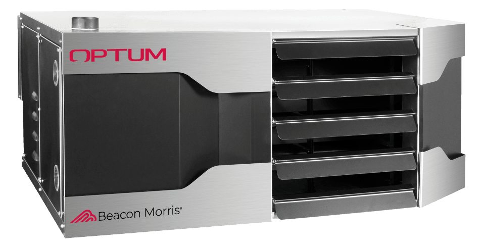 Front of Optum unit heater against a white background