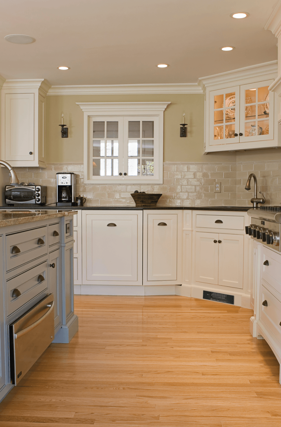 Twin Flo unit placed beneath the kitchen sink to keep the high traffic area warm